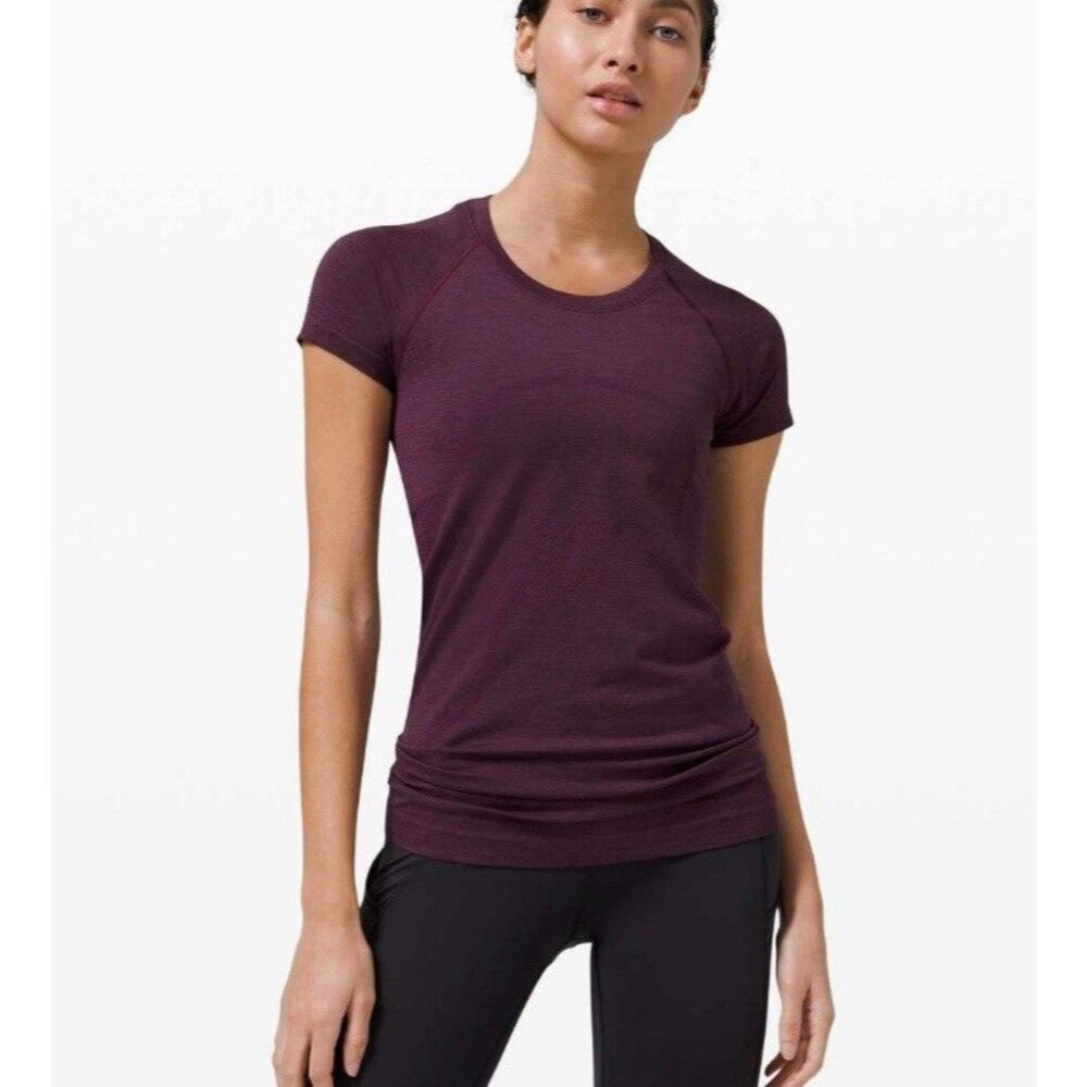 Lululemon Swiftly Tech Short Sleeve Shirt Womens 6 Dark Purple Running Athletic